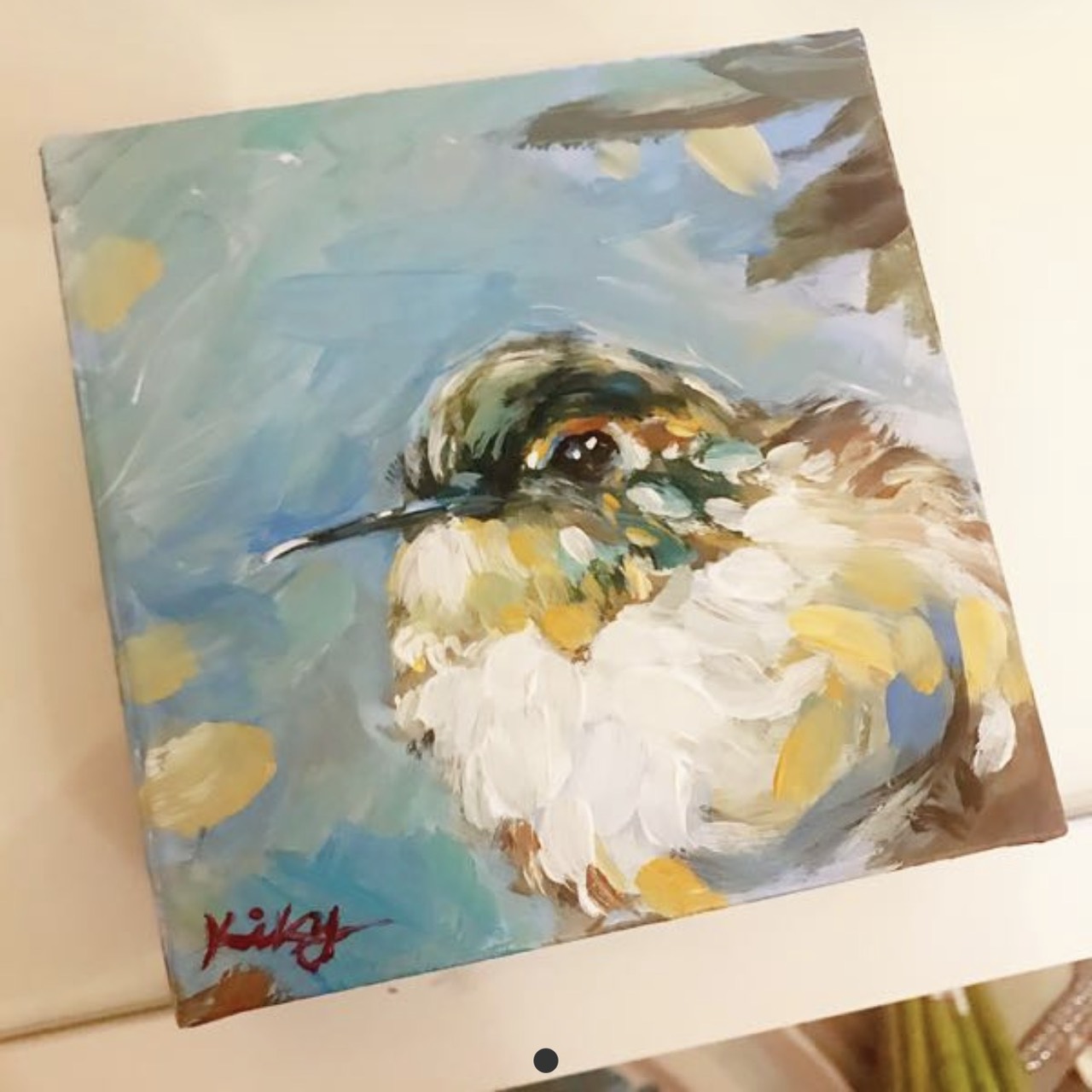 小鳥主題繪畫作品